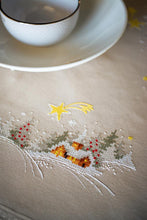 Load image into Gallery viewer, Tablecloth Embroidery Kit ~ Winter Landscape with Star