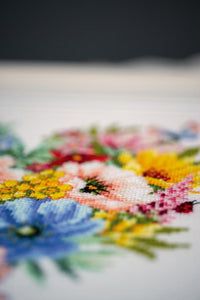 Counted Cross Stitch Kit ~ Heart of Flowers