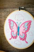 Load image into Gallery viewer, Embroidery Kit with Hoop ~ Butterfly