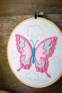 Embroidery Kit with Hoop ~ Butterfly