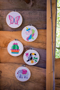 Embroidery Kit with Hoop ~ Unicorn