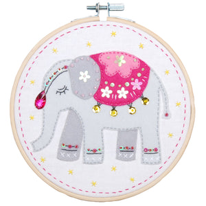 Embroidery Kit with Hoop ~ Elephant