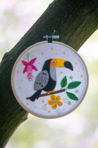 Embroidery Kit with Hoop ~ Toucan