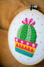 Load image into Gallery viewer, Embroidery Kit with Hoop ~ Cactus