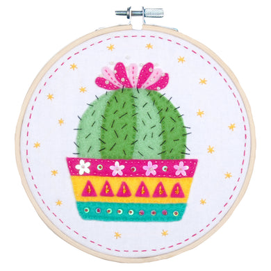 Embroidery Kit with Hoop ~ Cactus
