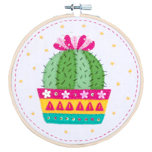 Embroidery Kit with Hoop ~ Cactus