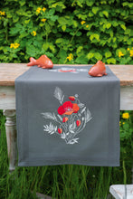 Load image into Gallery viewer, Table Runner Embroidery Kit ~ Poppies
