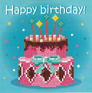 Greeting Card Kit Diamond Painting ~ Birthday Cake