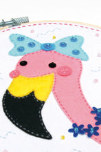 Load image into Gallery viewer, Felt Craft Kit with Frame ~ Flamingo
