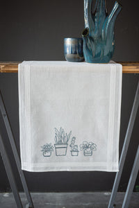 Table Runner Embroidery Kit ~ Houseplants