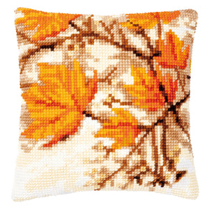 Cushion Cross Stitch Kit ~ Autumn Leaves