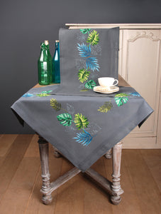 Table Runner Embroidery Kit  ~ Botanical Leaves