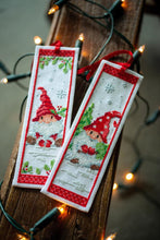 Load image into Gallery viewer, Counted Cross Stitch Kit Bookmark ~ Christmas Gnomes Set of 2