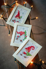 Load image into Gallery viewer, Greeting Card Counted Cross Stitch Kit ~ Christmas Gnomes Set of 3