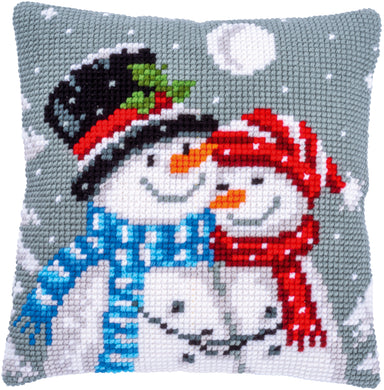 Cushion Cross Stitch Kit ~ Snowmen