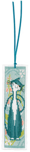 Counted Cross Stitch Kit Bookmark ~ Flower Cats Set of 2