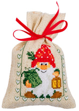 Load image into Gallery viewer, Counted Cross Stitch Kit Gift Bags ~ Christmas Set of 3
