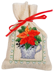 Counted Cross Stitch Kit Gift Bags ~ Christmas Set of 3