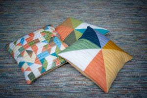 Cushion Long Stitch Kit ~ Coloured Triangles