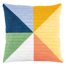 Load image into Gallery viewer, Cushion Long Stitch Kit ~ Coloured Triangles