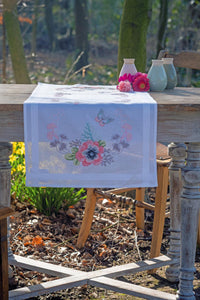 Table Runner Embroidery Kit ~ Pastel Flowers