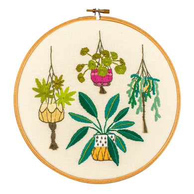 Embroidery Kit with Hoop ~ House Plants