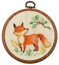 Load image into Gallery viewer, Counted Cross Stitch Kit ~ Miniature Forest Animals Set of 3