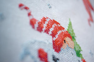 Tablecloth Embroidery Kit ~ Christmas Gnomes