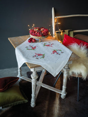 Tablecloth Embroidery Kit ~ Christmas Gnomes