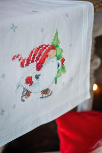 Table Runner Embroidery Kit ~ Christmas Gnomes