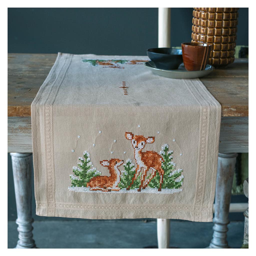 Deer Table Runner Embroidery Kit