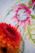 Load image into Gallery viewer, Tablecloth Embroidery Kit ~ Tropical Flowers