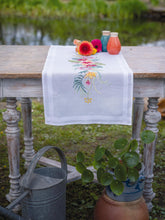 Load image into Gallery viewer, Tablecloth Embroidery Kit ~ Tropical Flowers