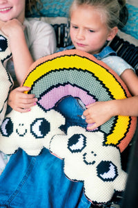Cushion Cross Stitch Kit ~ Eva Mouton Rainbow