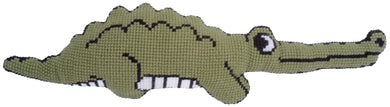 Cross Stitch Cushion Kit Shaped ~ Eva Mouton Crocodile