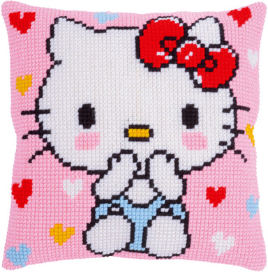 Cushion Cross Stich Kit ~ Hello Kitty Kiss Kiss
