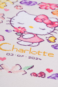 Counted Cross Stich Kit ~ Hello Kitty Flowers