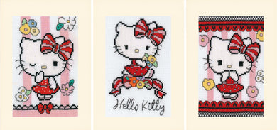 Cross Stich Kit Greeting Cards ~ Hello Kitty Cuteness Set of 3