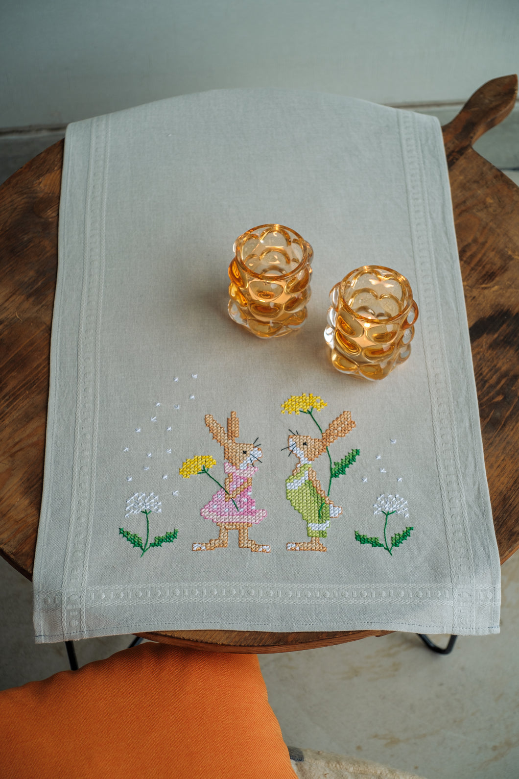 Embroidery Kit Table Runner ~ Easter Rabbits