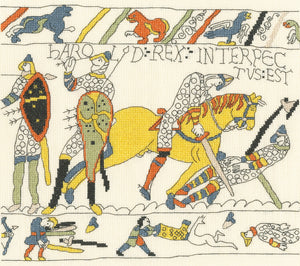 The Demise of King Harold ~ Bayeux Tapestry ~  Cross Stitch Kit