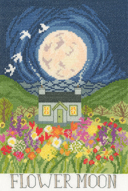 Flower Moon Cross Stitch Kit