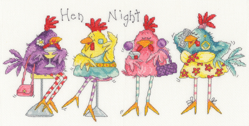 Hen Night Cross Stitch Kit - Bothy Threads