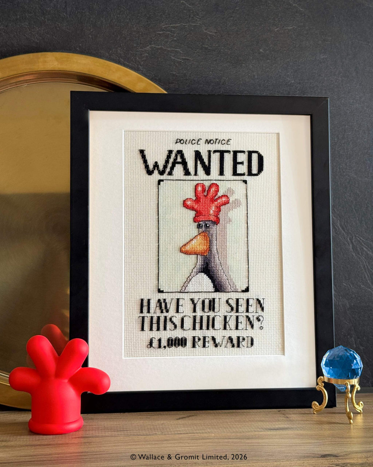 Have You Seen This Chicken Wallace & Gromit cross stitch kit 14 count Aida fabric needle instructions
