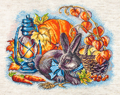 Autumn with a Rabbit Cross Stitch Kit