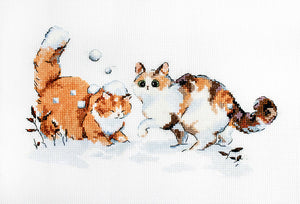 Winter Kitties Cross Stitch Kit