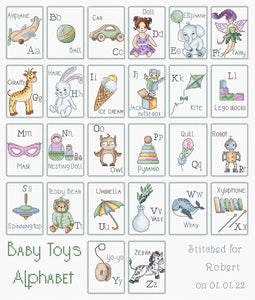Baby Toys Alphabet Cross Stitch Kit