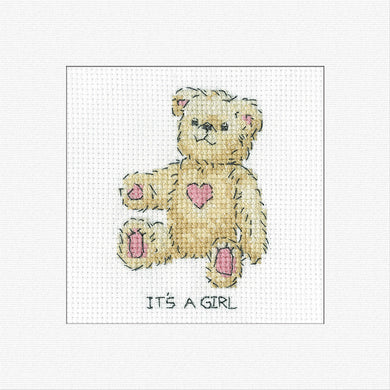 It's A Girl Card Cross Stitch Kit