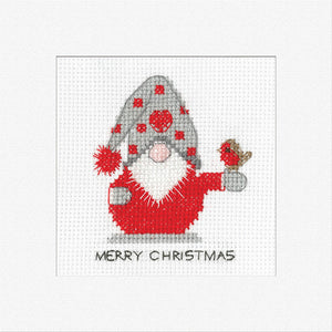 Gonk Christmas Robin Card Cross Stitch Kit
