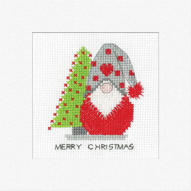 Gonk Christmas Tree Card Cross Stitch Kit