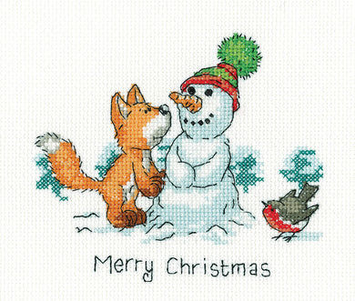 Merry Christmas - Little Fox Cross Stitch Kit